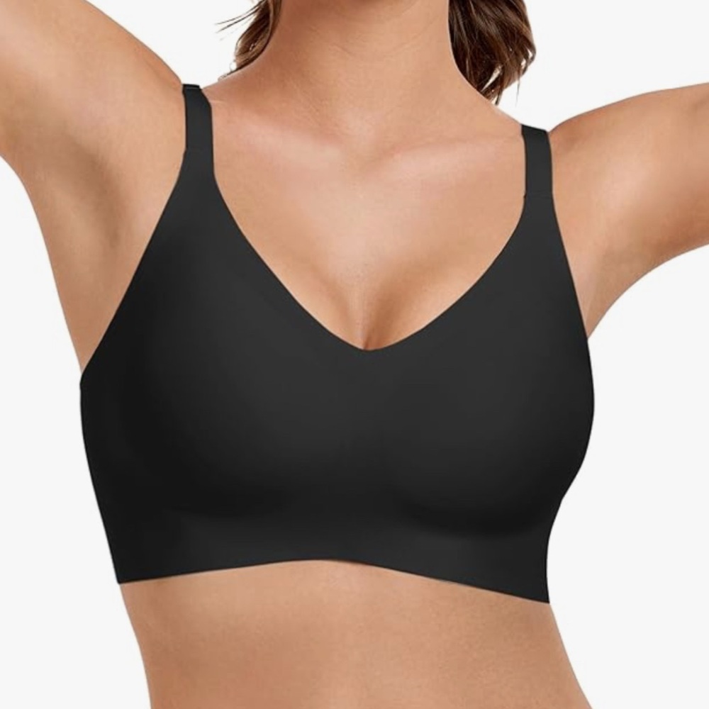 Black Wireless Seamless T-shirt Bralette XL